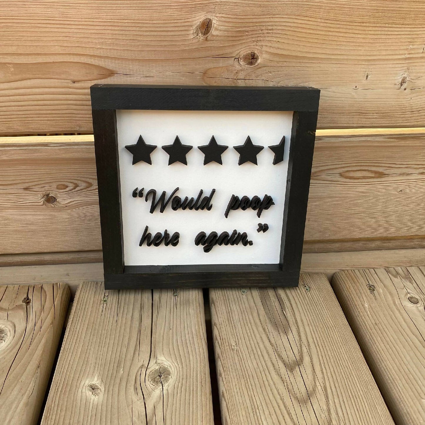 Would Poop Here Again Sign