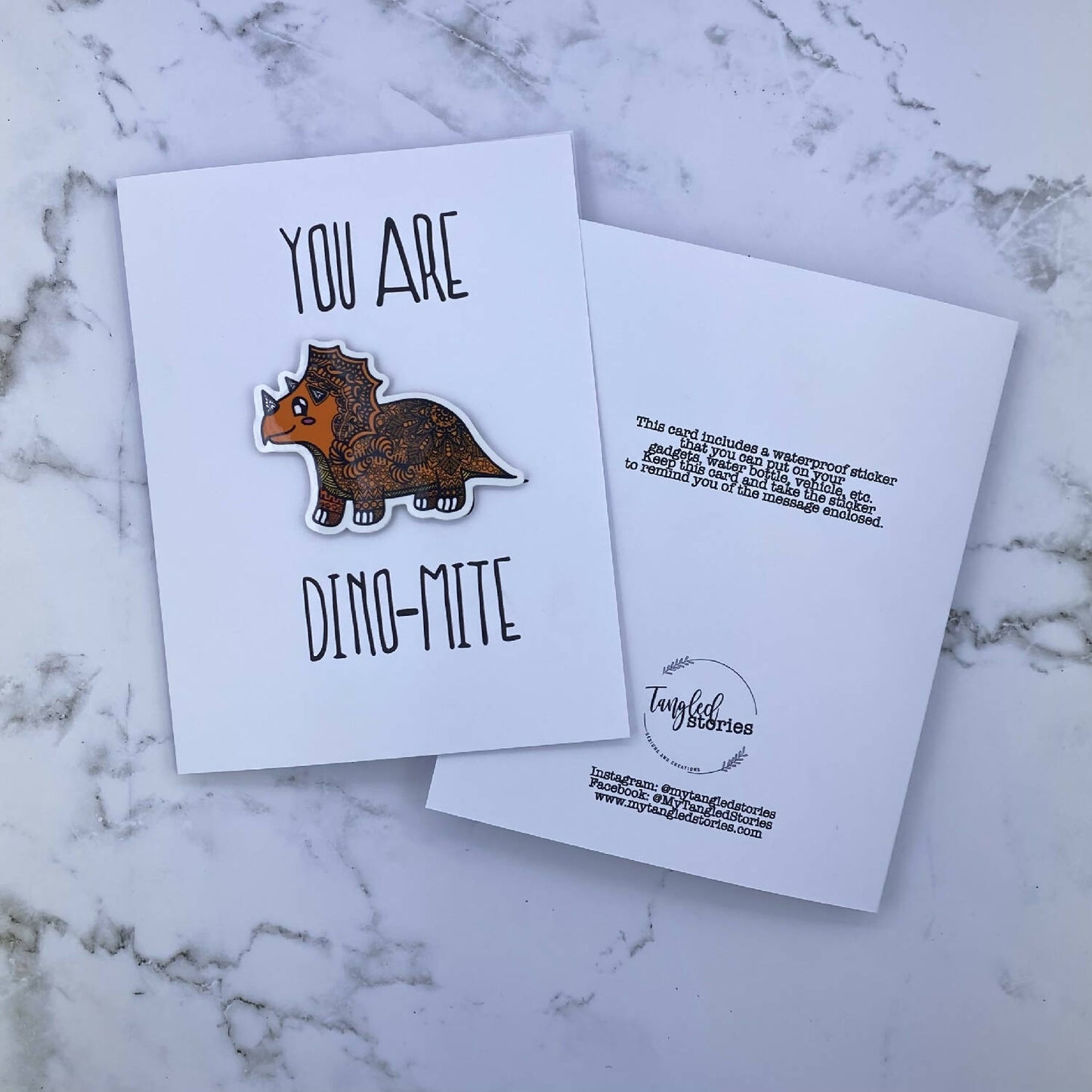 You are Dino-mite Stickard (Greeting Card with Sticker)