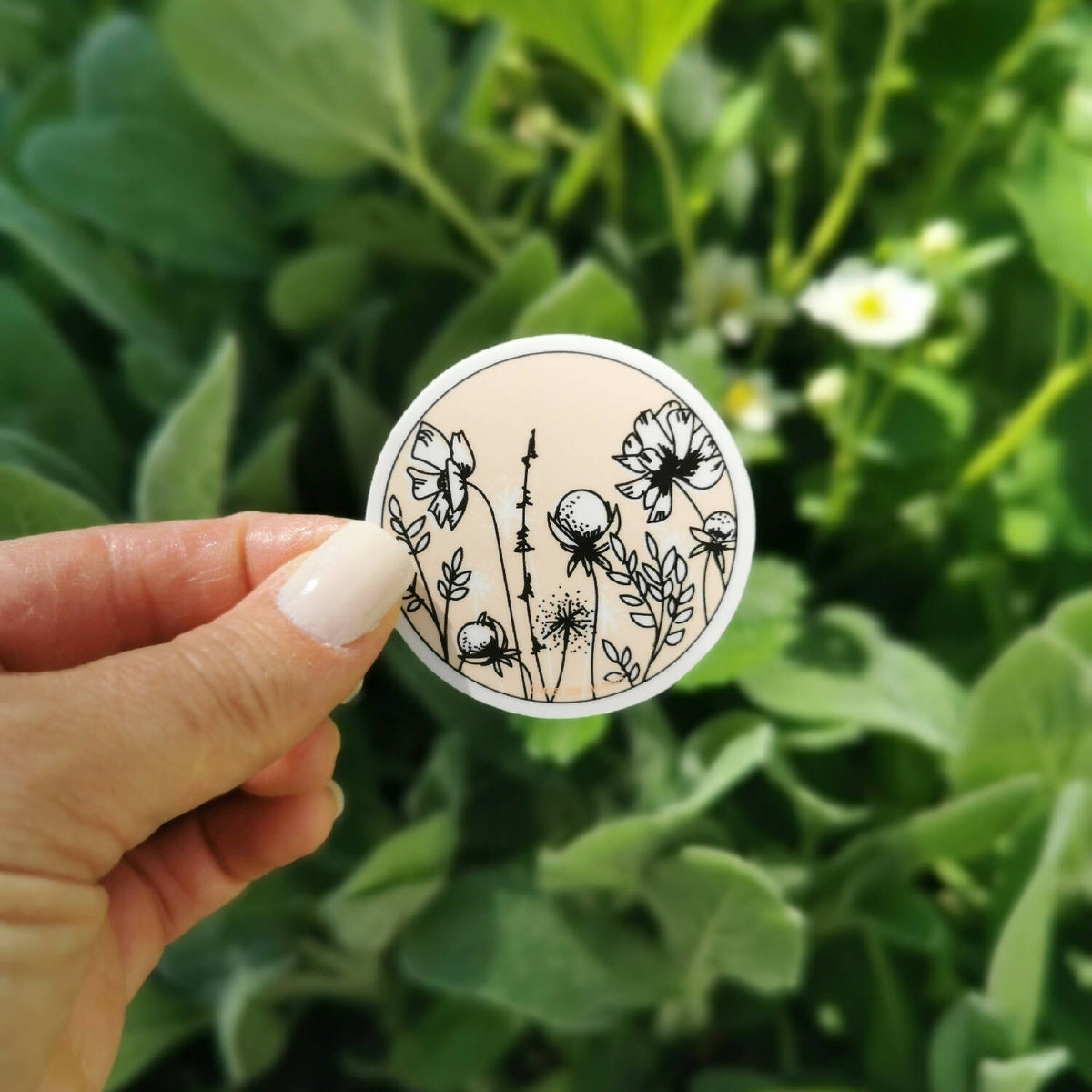 Wildflowers Vinyl Sticker HandmadeSask
