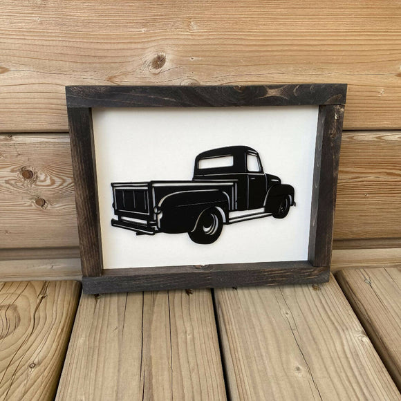 Rear View Pickup Truck 3D Sign