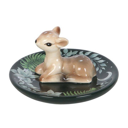 Green Fawn Ceramic Trinket Dish