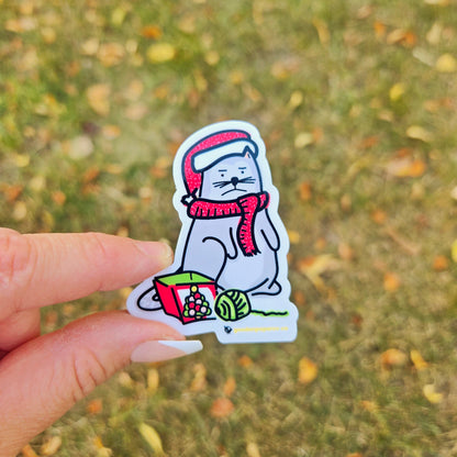 Meowy Christmas | Vinyl Sticker