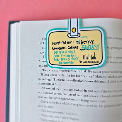 Library Card | Overactive | Jumbo | Magnetic Bookmark