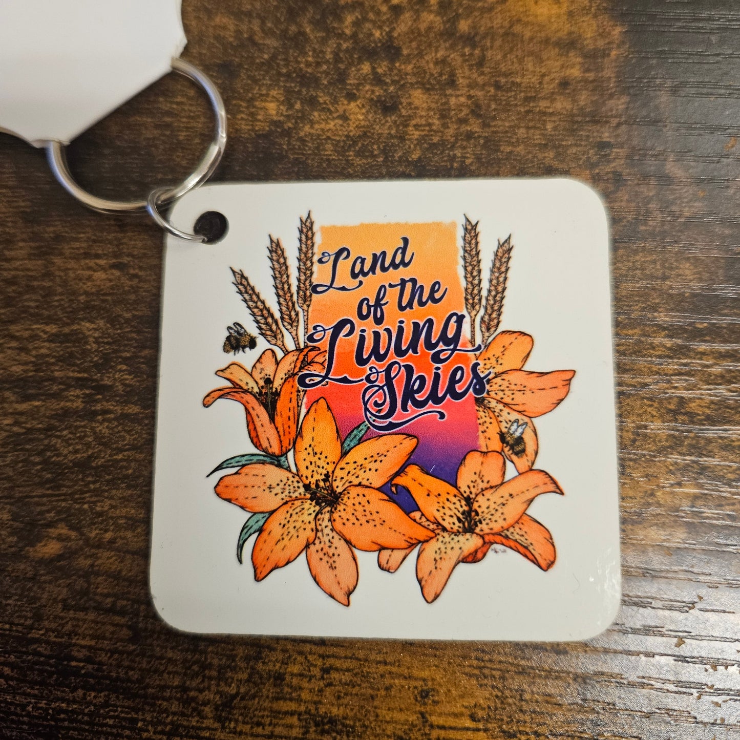 Square Saskatchewan Keychains