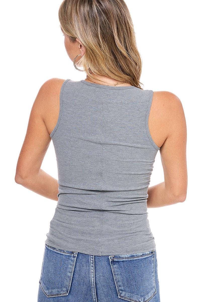 Free Bird Vintage Graphic S/L Ribbed Tank Top