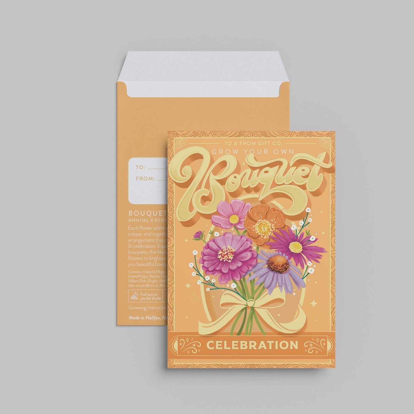 Floriography Seed Packet Countertop Display + 100 Seed Packets
