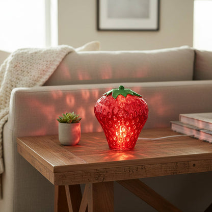 LED Glass Strawberry Decor