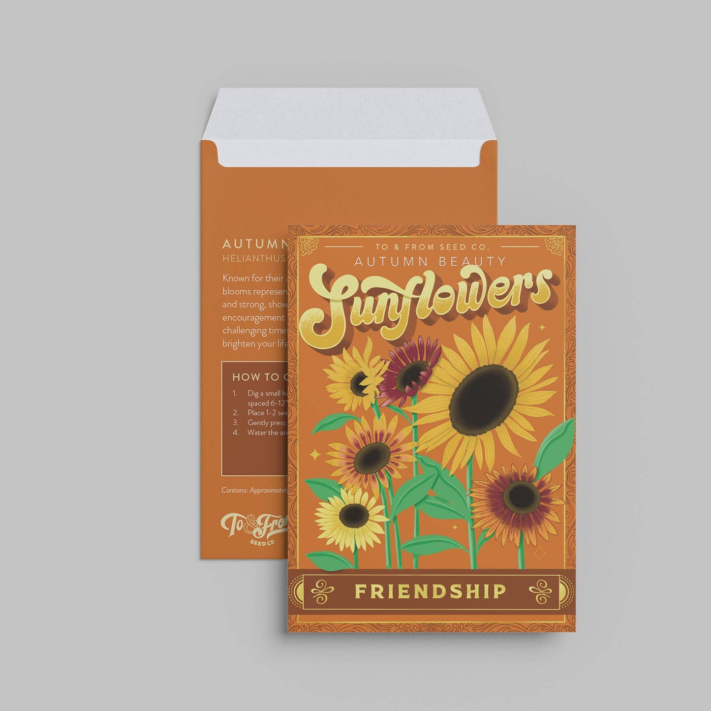 Floriography Seed Packet Countertop Display + 100 Seed Packets
