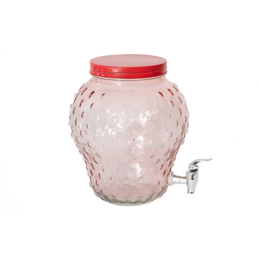Glass Strawberry Shape Drink Dispenser