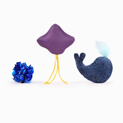 HugSmart Pet - Ocean Pals  | Whale&Stingray - Cat Toy
