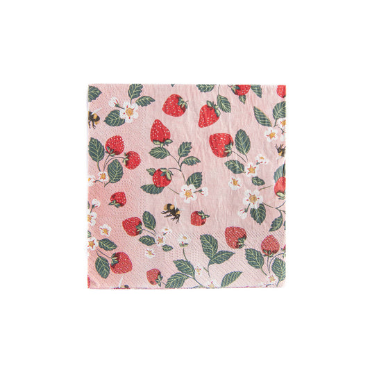 20pk Luncheon 3 Ply Napkin (Strawberry Patch)