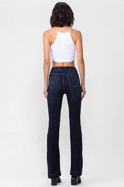 PLUS SIZE Indigo Pull On Flare