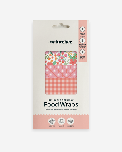 Beeswax Wrap Variety Set - Pink