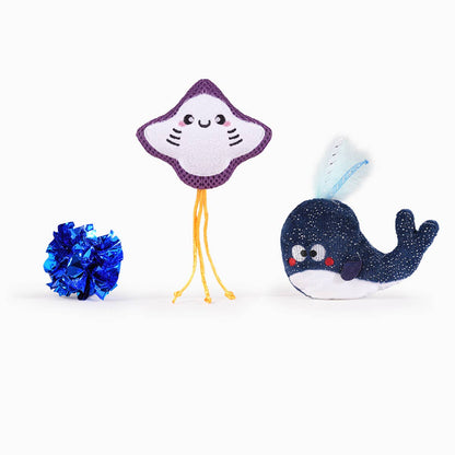 HugSmart Pet - Ocean Pals  | Whale&Stingray - Cat Toy
