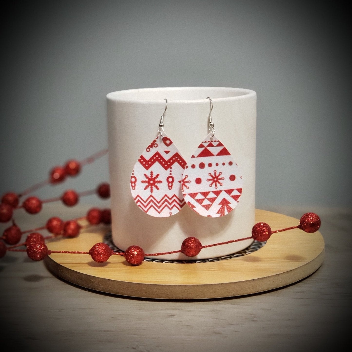 Holiday Tear Drop Earrings - 4
