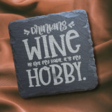 Wine Themed Slate Coaster Set