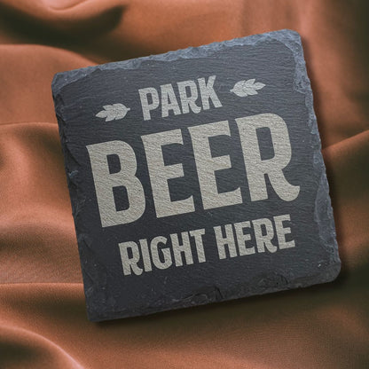 Beer Themed Slate Coaster Set