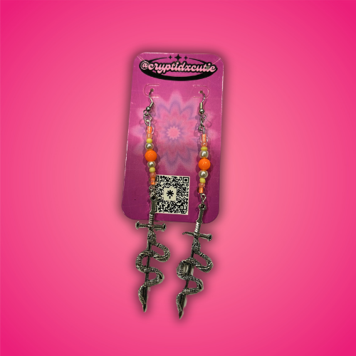 Snake and Dagger Earrings