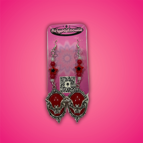 Gothic Bat Earrings