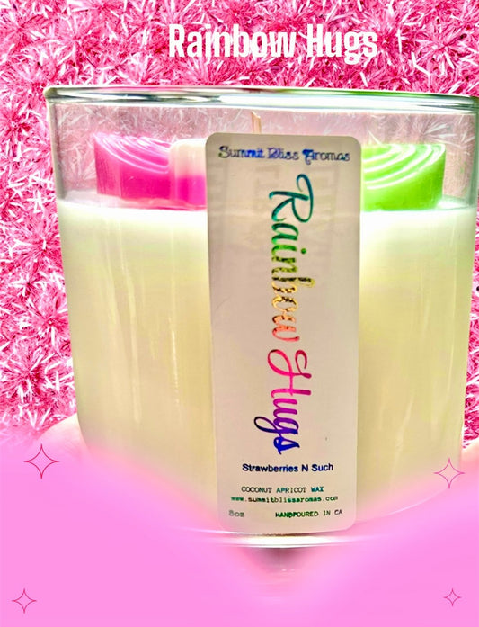 Rainbow Hugs Candle