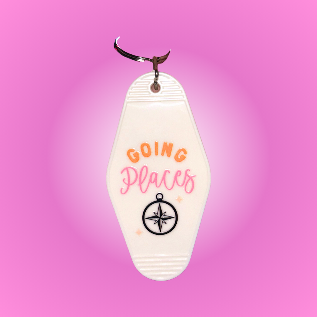 Going Forward Motel Keychain
