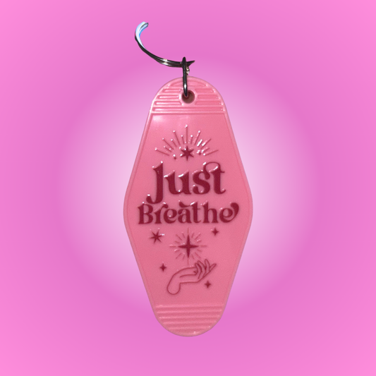 Just Breathe Motel Keychain