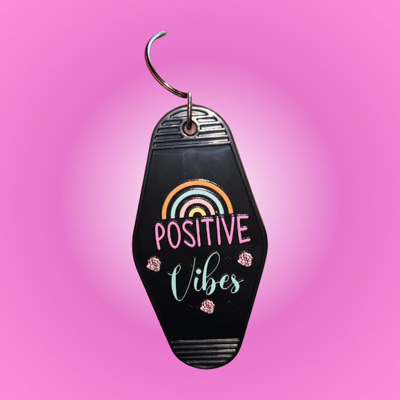 Positive Vibes Motel Keychain