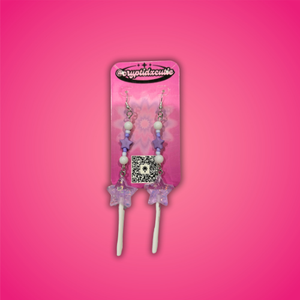 Purple Star Earrings