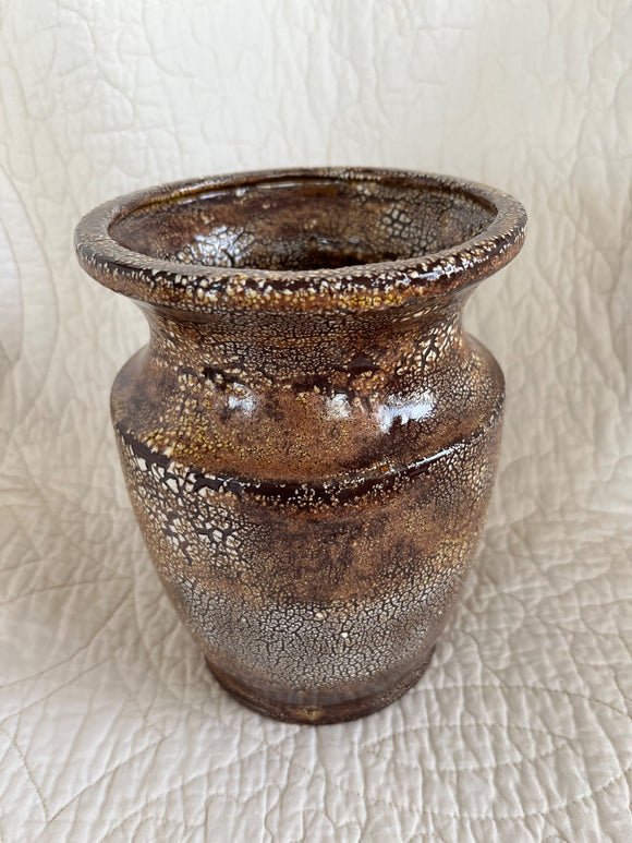 White Cobblestone Stout Vase