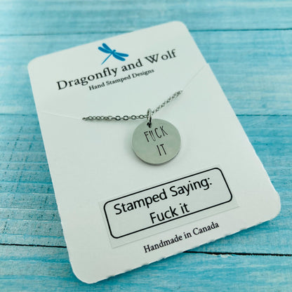 Stainless Steel Hand Stamped Necklaces