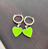 14x17mm Gold Plated Enamel Heart Earring