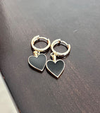 14x17mm Gold Plated Enamel Heart Earring