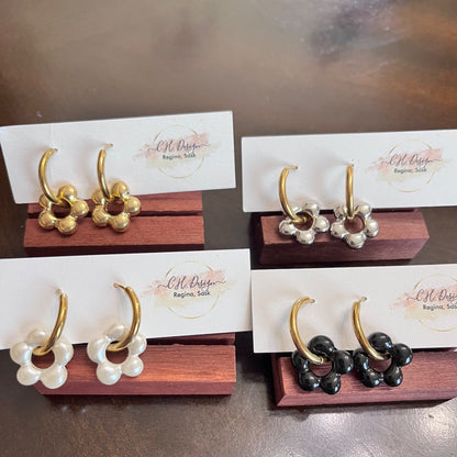Daisy Resin and Gold Plated Earrings