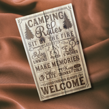 Rules Wood Sign
