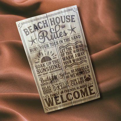Rules Wood Sign