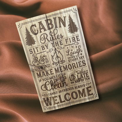 Rules Wood Sign