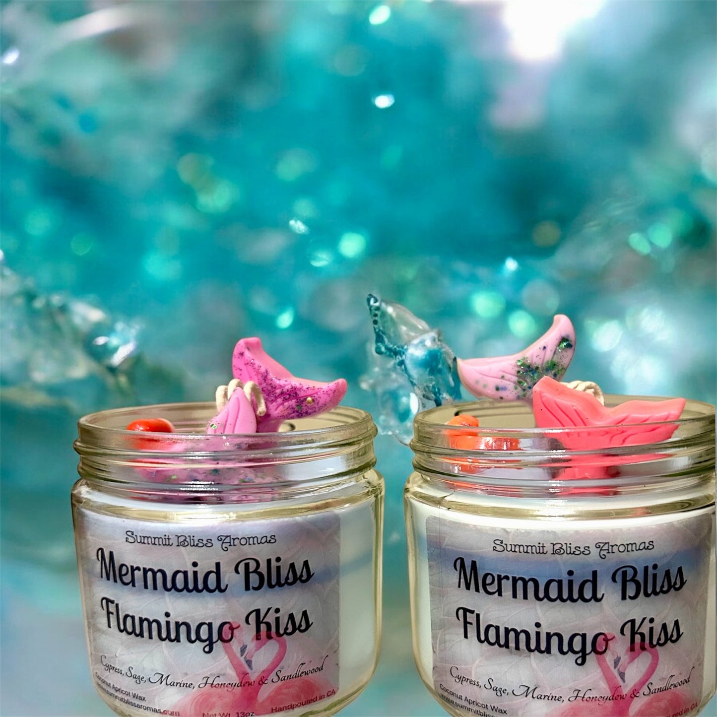 Mermaid Bliss Flamingo Kiss 11 oz Candle