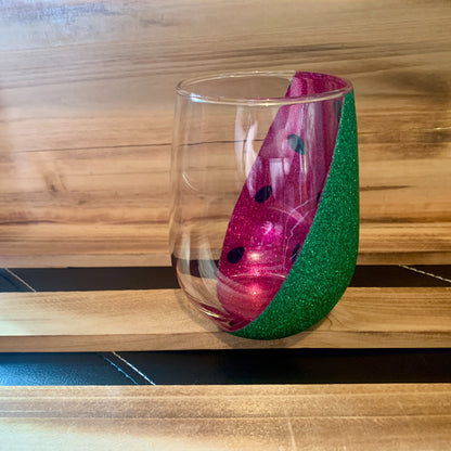 Watermelon Stemless Glass