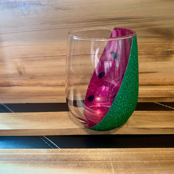 Watermelon Stemless Glass