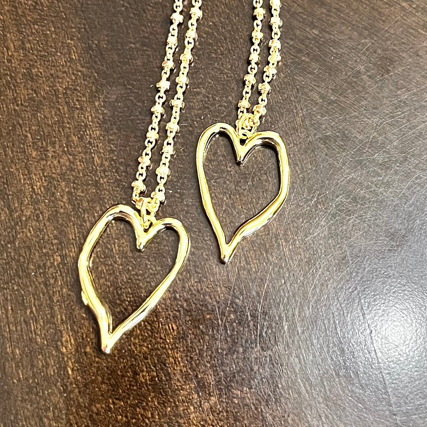 25x17mm Gold Plated Heart Necklace