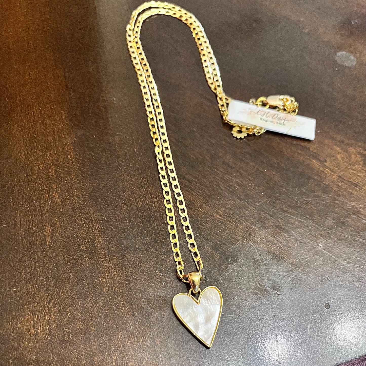 15x20mm Pearl Heart Necklace