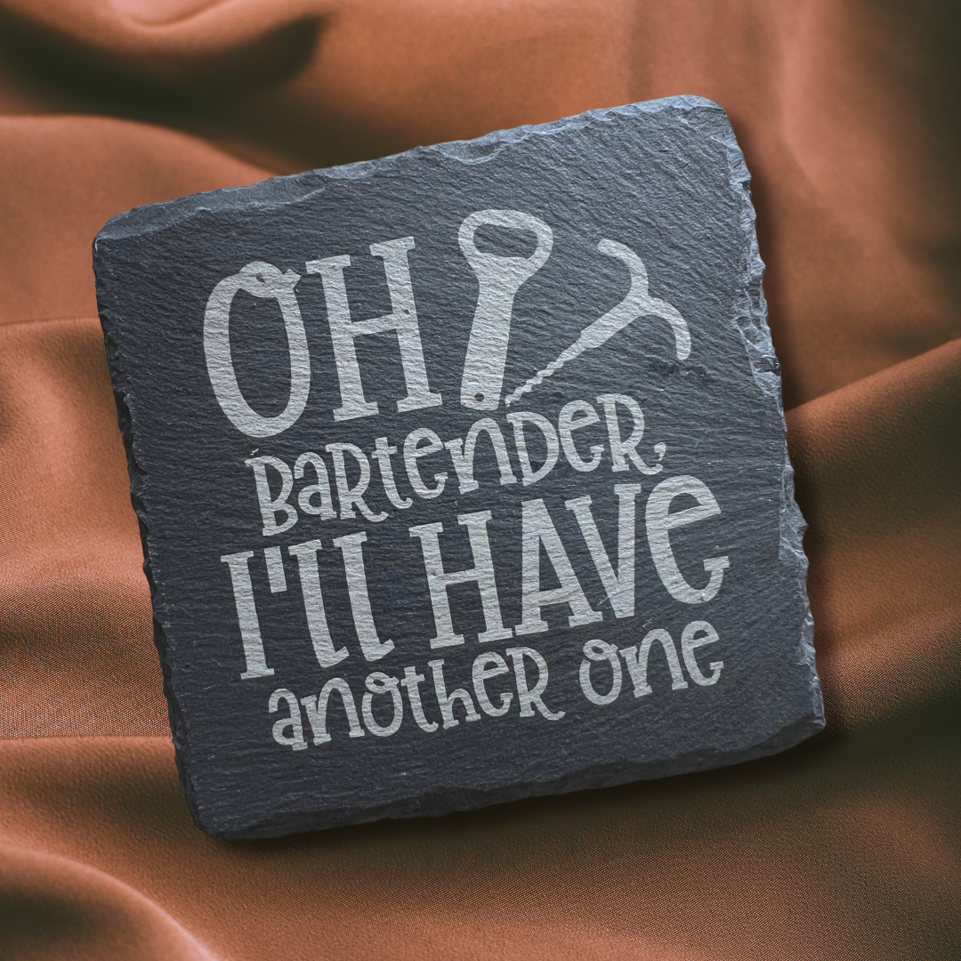 Drink Up! Themed Slate Coaster Set