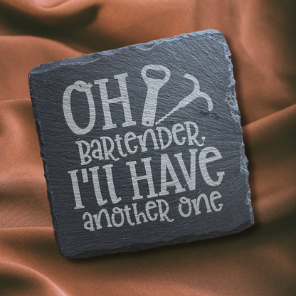 Drink Up! Themed Slate Coaster Set