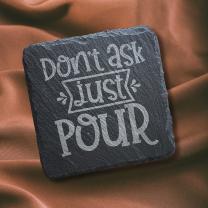 Drink Up! Themed Slate Coaster Set