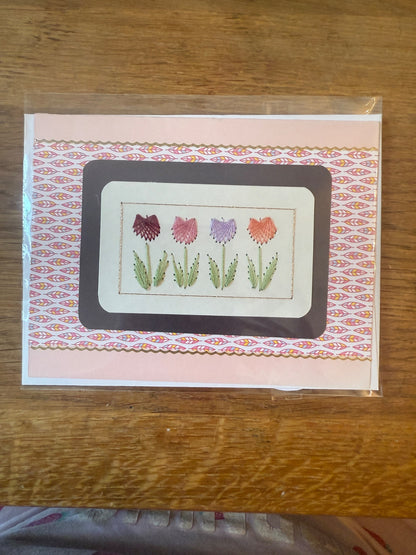 Slow Stitched (hand stitched) Greeting Cards