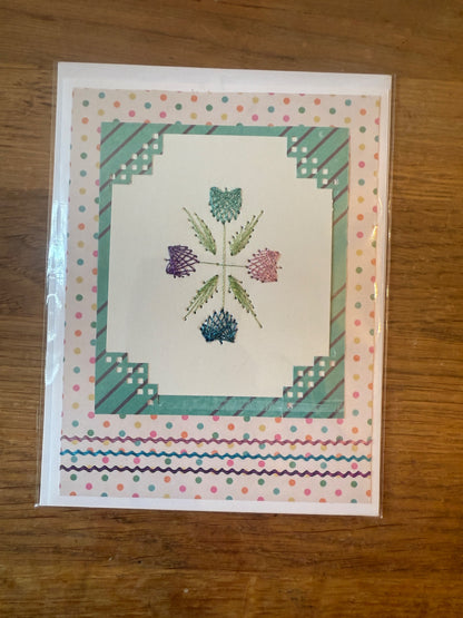 Slow Stitched (hand stitched) Greeting Cards