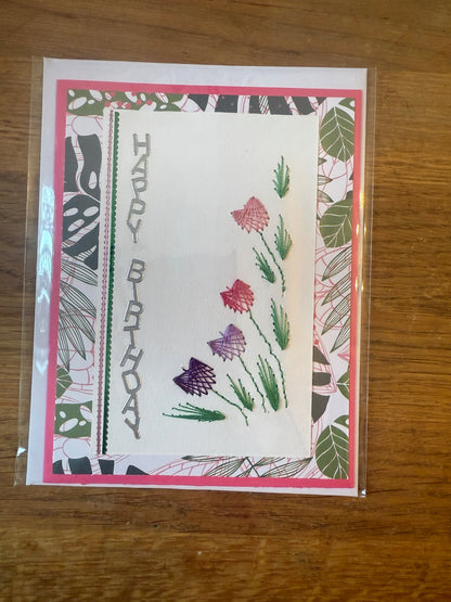 Slow Stitched (hand stitched) Greeting Cards