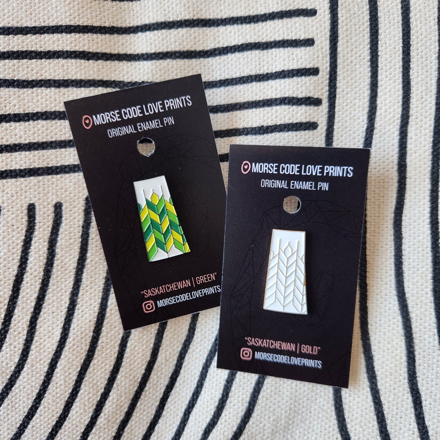 Saskatchewan Patchwork (Gold) | Enamel Pin