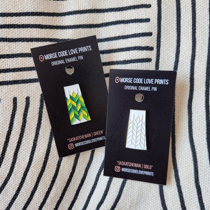 Saskatchewan Patchwork (Gold) | Enamel Pin