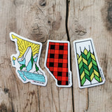 Saskatchewan Patchwork (Green) | Vinyl Sticker